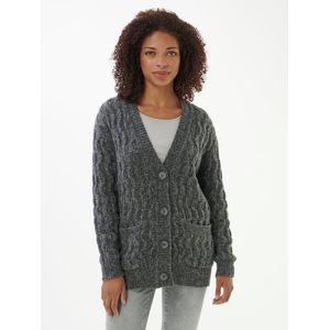 Vest in trendy oversized stijl Van Peter Hahn grijs