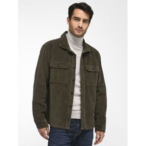 Louis Sayn - Cord-overshirt - Groen - Met Borstzakken