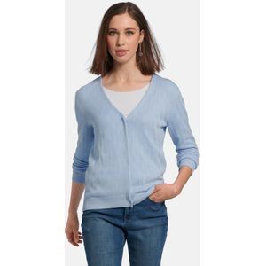 Vest 100% SUPIMA®-katoen lange mouwen Van Peter Hahn blauw