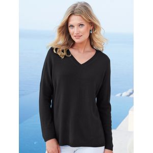 Trui 100% kasjmier V-hals Van Peter Hahn zwart