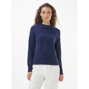 Trui ronde hals en lange mouwen Van Peter Hahn blauw