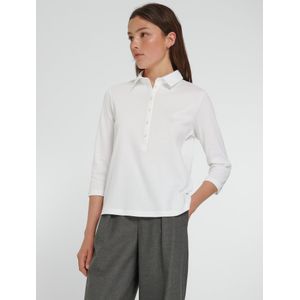 Poloshirt 100% katoen 3/4-mouwen Van Efixelle wit