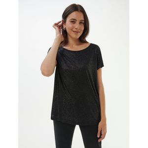 Shirt ronde hals Van Emilia Lay zwart