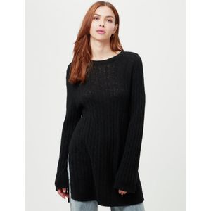 Lange trui 100% kasjmier Van Peter Hahn zwart