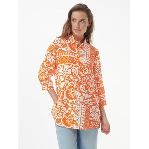 Lange blouse 3/4-mouwen Van Peter Hahn wit