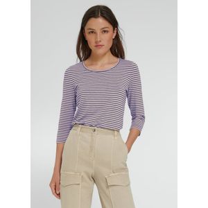 Shirt ronde hals en 3/4-mouwen Van Peter Hahn paars