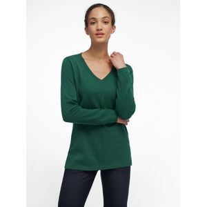 Trui 100% kasjmier V-hals Van Peter Hahn groen