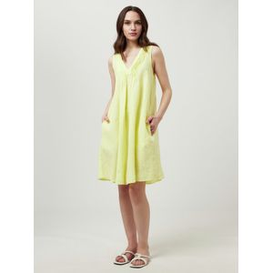 Mouwloze jurk Van Riani geel