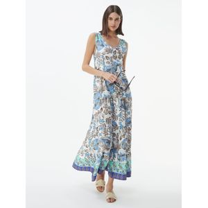 Mouwloze jersey jurk Lone Van Green Cotton wit