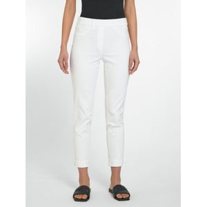 Enkellange broek pasvorm Sylvia Van Peter Hahn wit