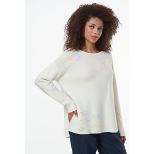 Trui ronde hals Van Peter Hahn wit