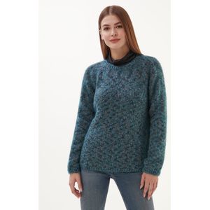 Trui ronde hals Van Peter Hahn turquoise