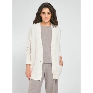 Vest 100% kasjmier Van Peter Hahn wit