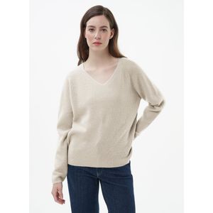 Trui V-hals Van Peter Hahn beige