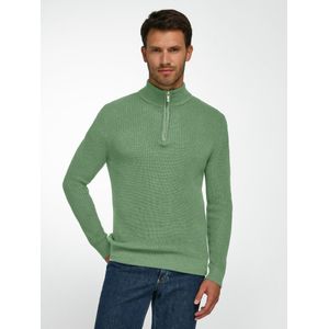 Trui opstaande kraag Van Louis Sayn groen