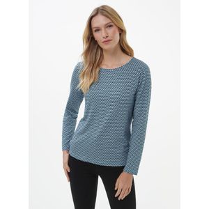 Shirt ronde hals Van Peter Hahn blauw