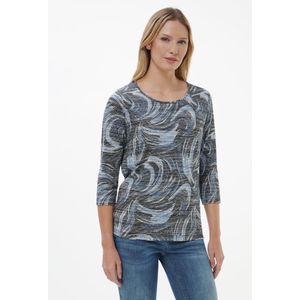 Shirt ronde hals Van Peter Hahn blauw