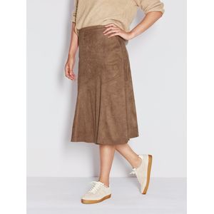 Rok in godetstijl Van Peter Hahn bruin