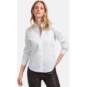Blouse lange mouwen en gehaakte kant Van Peter Hahn wit
