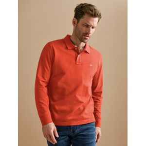 Poloshirt 100% katoen Van GANT oranje