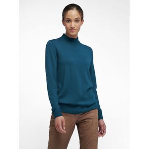 Trui staande kraag, model Gudrun Van Peter Hahn turquoise