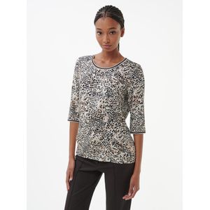 Shirt ronde hals Van BASLER beige