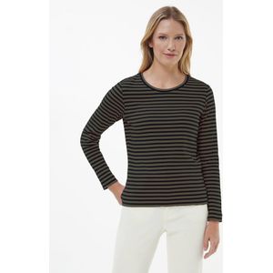 Shirt ronde hals en lange mouwen Van Peter Hahn beige