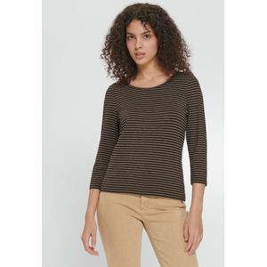 Shirt ronde hals en 3/4-mouwen Van Peter Hahn zwart