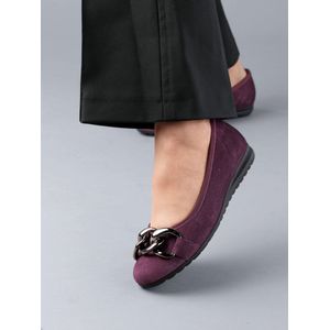 Ballerina's geitensuèdeleer Van Gabor Comfort rood