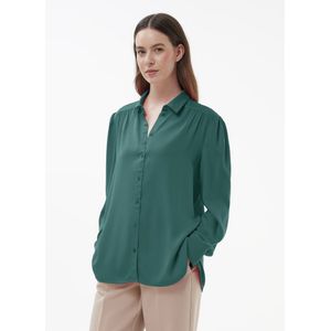 Blouse lange mouwen Van Peter Hahn turquoise