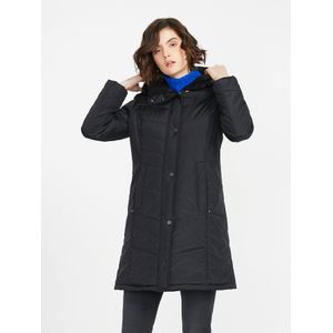 Doorgestikte lange jas Van Peter Hahn zwart