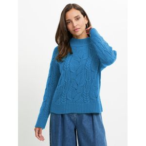 Trui in mix scheerwol en kasjmier Van include blauw