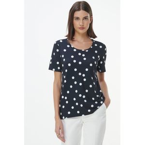 Shirt ronde hals Van Peter Hahn blauw