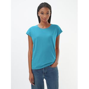 Shirt ronde hals Van Peter Hahn blauw