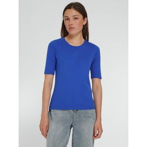 Shirt 100% Pima Cotton ronde hals Van Peter Hahn blauw