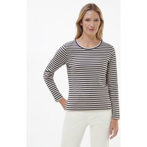 Shirt ronde hals en lange mouwen Van Peter Hahn beige