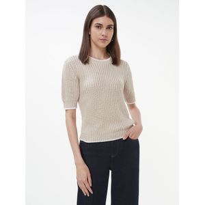 Trui ronde hals Van Peter Hahn beige