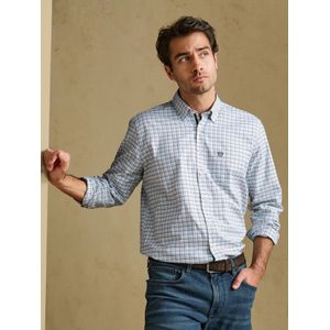 Geruit overhemd Van Bugatti beige