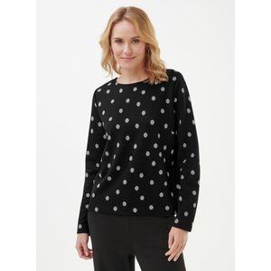 Tricotshirt een ronde hals Van Efixelle zwart