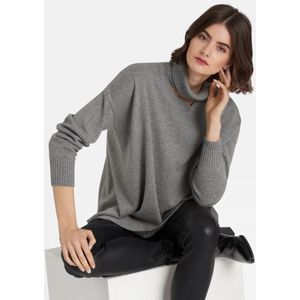Trui 100% kasjmier Van Peter Hahn Cashmere grijs
