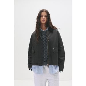 Gewaxt Jack Met Corduroy Kraag