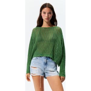 Groene Crochet Trui