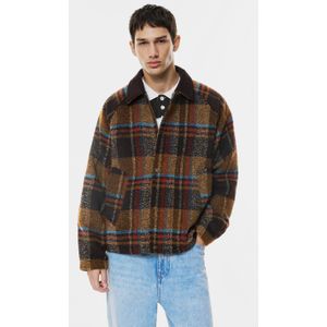 Geruit Jack Met Corduroy Kraag