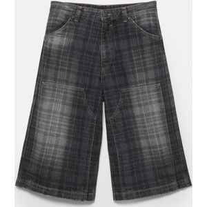 Baggy Denim Bermuda Stwd By Pleasures