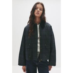 Gewaxt Jasje Met Corduroy Kraag