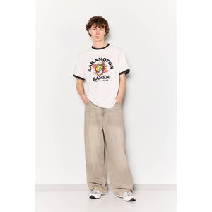 Wit Sakamoto Ramen T-Shirt Met Print