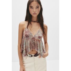 Top Met Bandjes En Print