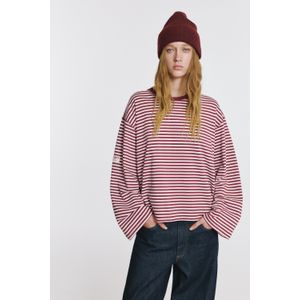 Gestreept T-Shirt Met Lange Mouw