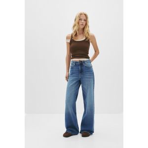 Jeans Met Hoge Taille En Wijde Pijpen