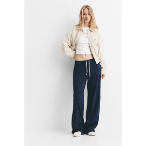 Blauwe Wide Leg Joggingbroek